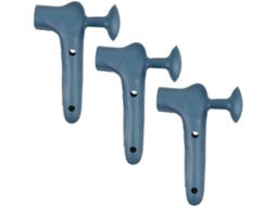 Shineofi Conjunto De 3-protetores Maçaneta Silicone Azul Com Ventosa, Proteção Contra Colisões Em Casa E No Escritório