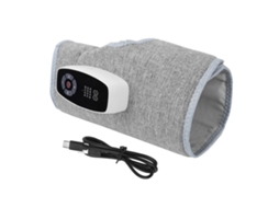 Massageador De Panturrilha Com Compressão A Ar, Aquecimento, Amassamento, Ajuste Automático 3 Níveis E Vibração, Cinza.