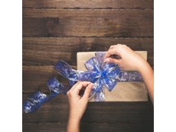 Fita Organza Estrelas Brilhantes 4 Rolos 2m Decoração Casamento Natal
