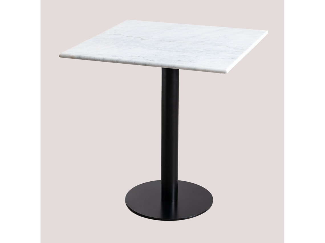 Sklum Mesa De Bar Quadrada Em Mármore Rocher Mármore          70 Cm              Mármore Branco Guangxi