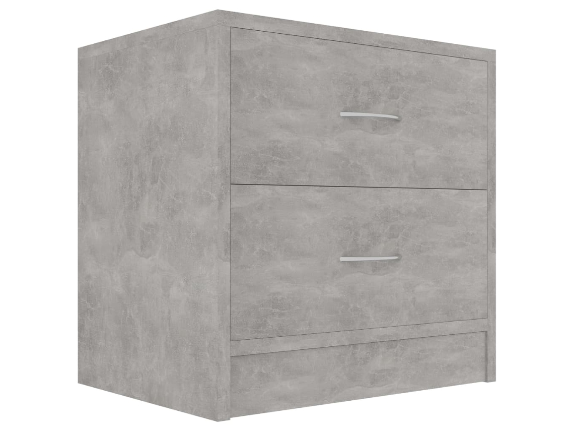 Mesa Cabeceira Derivado da Madeira Cinza Cimento 40x30x40 cm MAISON EXCLUSIVE