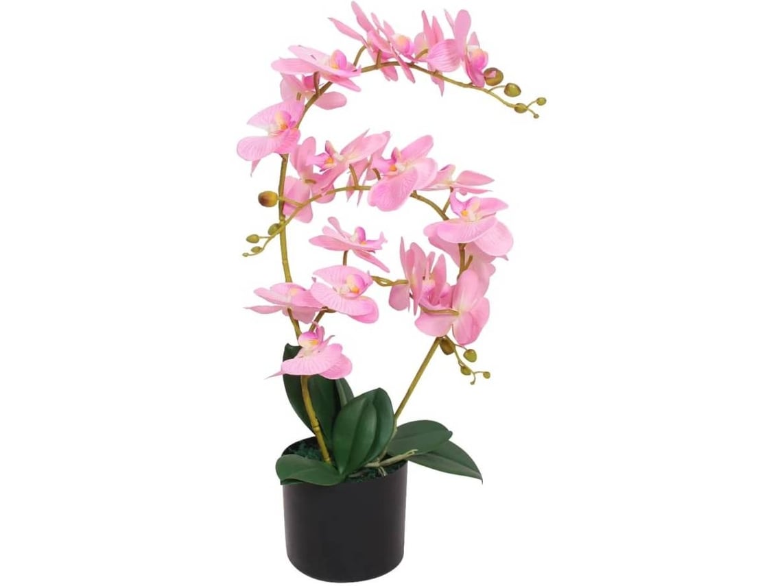vidaXL Planta orquídea artificial com vaso 65 cm rosa | Worten.pt