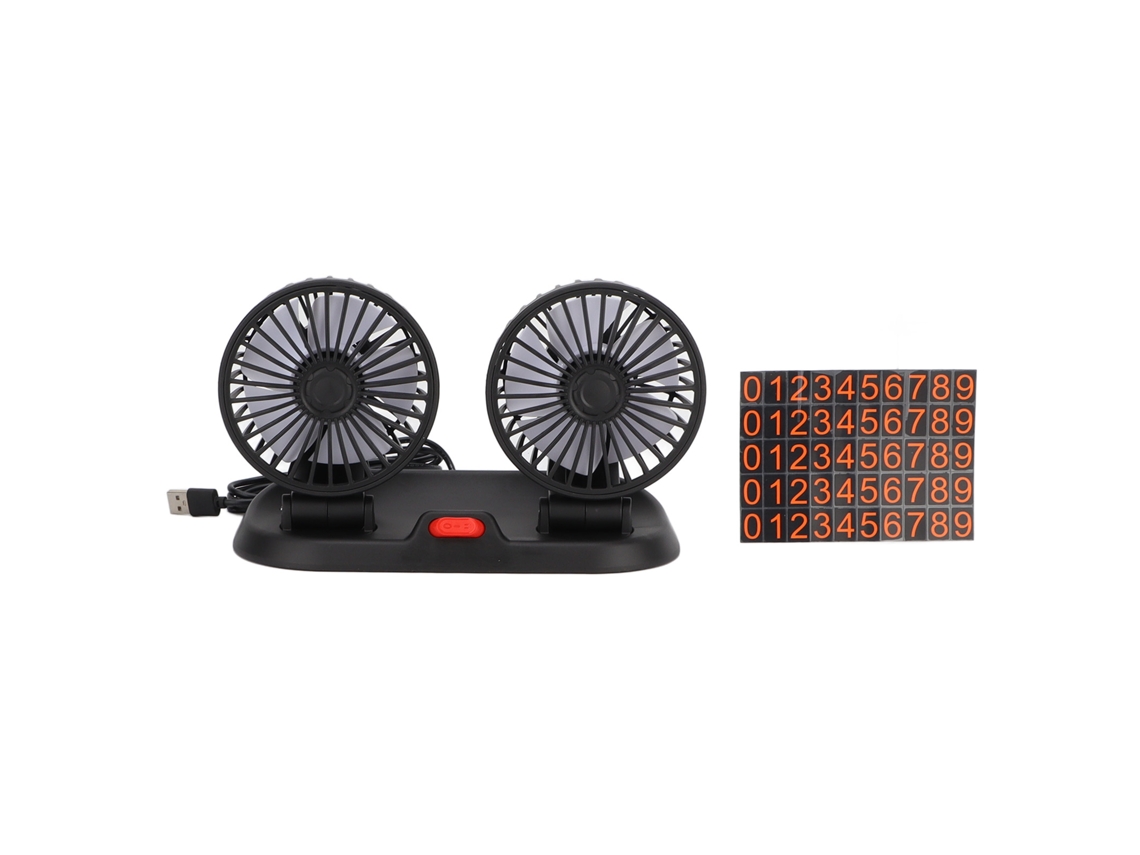 Ventilador de Carro Dupla Cabeça Usb S/MARCA