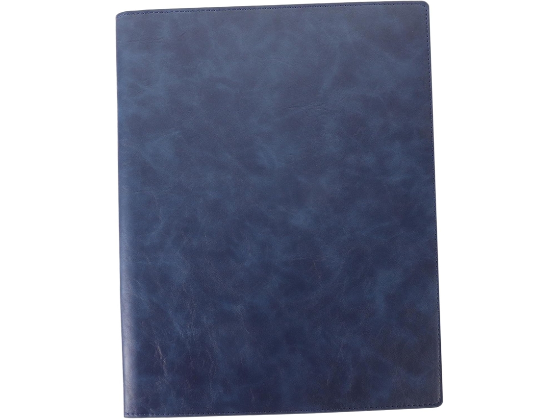 Porta-documentos Azul Couro Multifuncional Para Escritório.