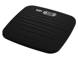 Balança para Casa de Banho Digital Base Rugosa Preta  EDM Max. 180Kg