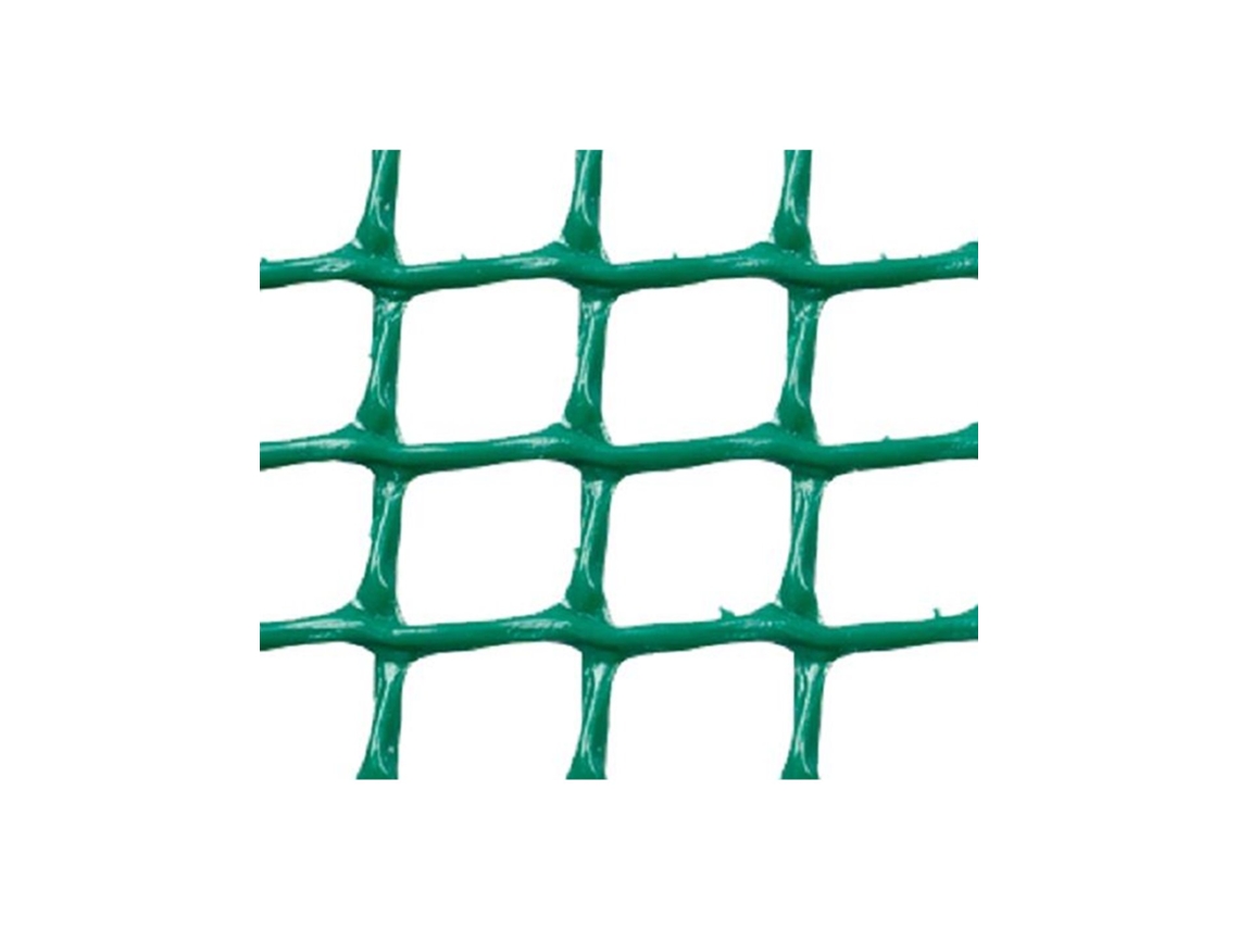 MALHA PLÁSTICA QUADRADA 1x1 cm VERDE 1x25 m