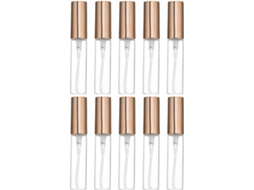 Nuobesty De 10 Mini Frascos De Vidro Transparente Recarregáveis Com Spray, 5ml