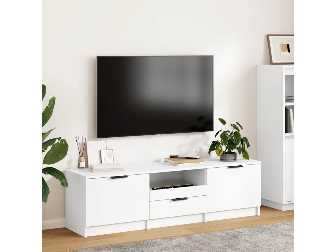 Vidaxl Móvel De Tv Branco 140x35x40 Cm Madeira Engenheirada