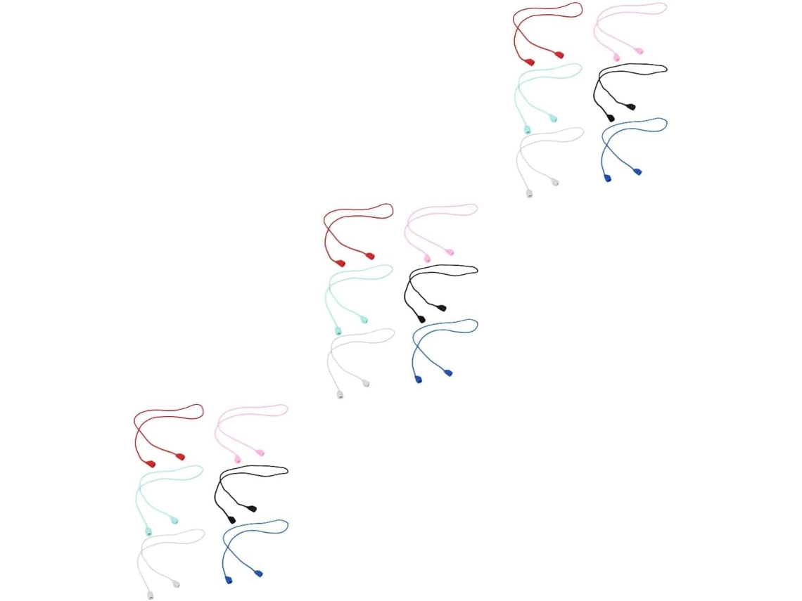 Cordão Anti perda de 18 Peças para Fones de Ouvido, Cordão Protetor de Silicone, Branco SFUSHOS