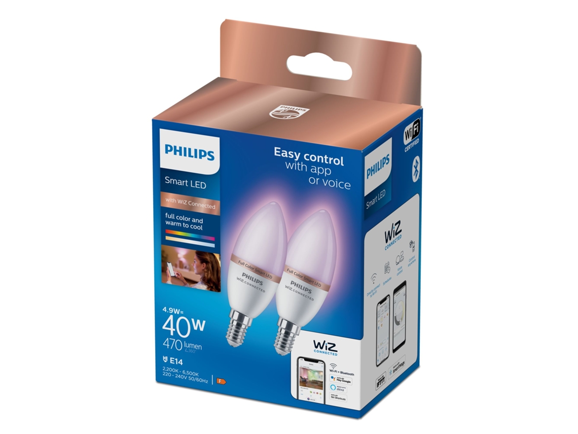 Vela de 4 9 W Eq. 40 W C37 E14 X2 PHILIPS BY SIGNIFY