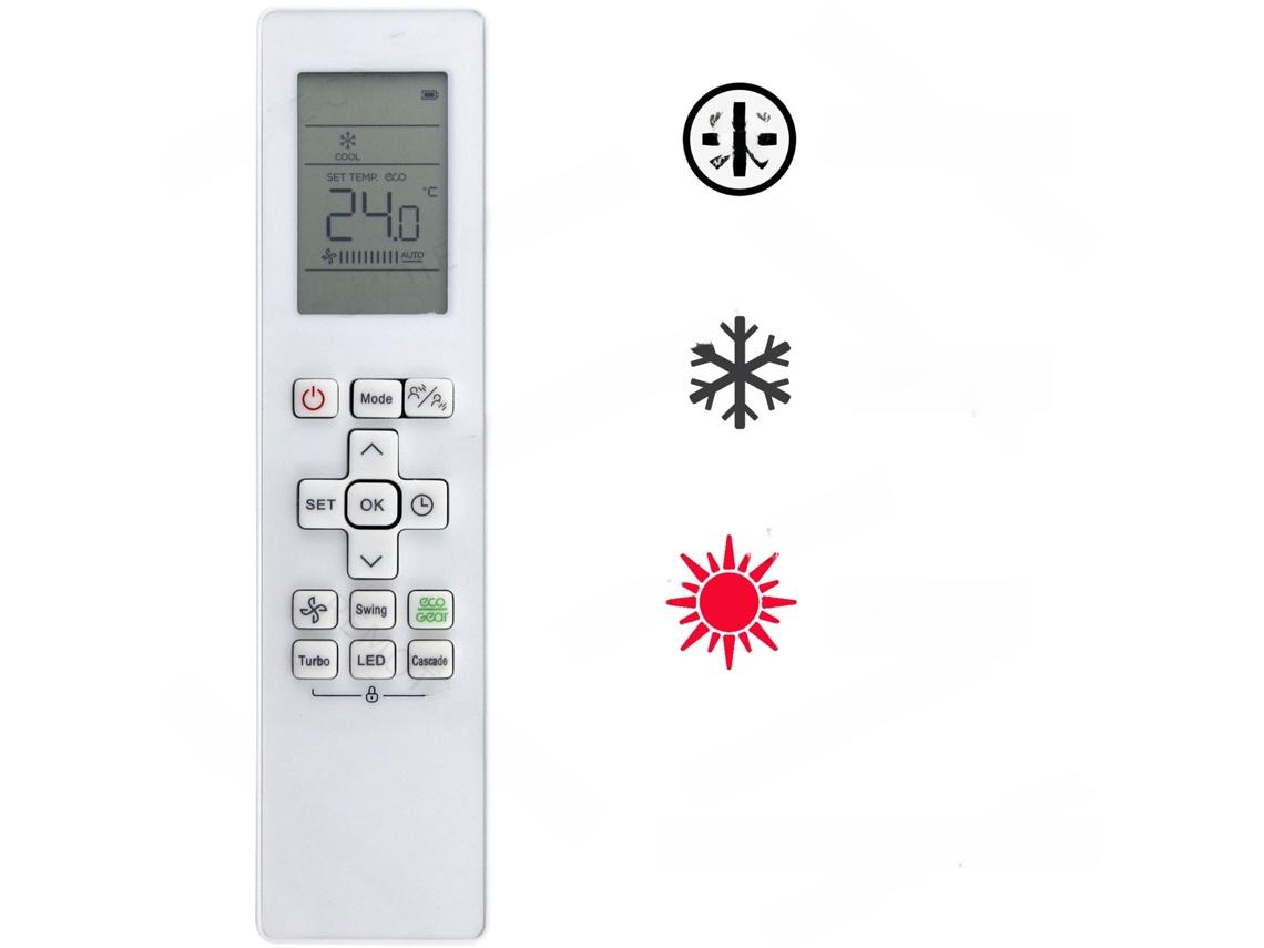 Controle Remoto de Ar Condicionado HENTEN HOME para Midea Rg10x1 /bgef (g2hs)