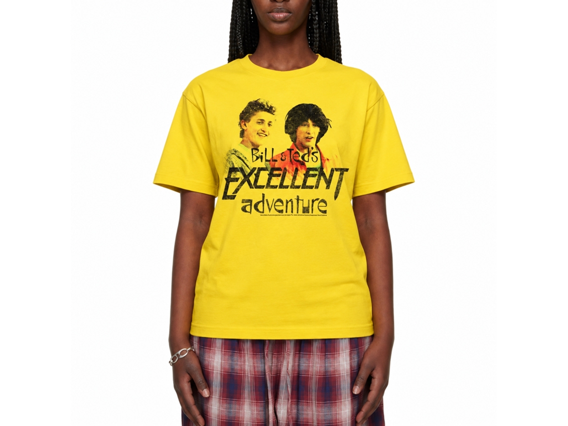 Rockinstone Bill And Ted Dudes Solid Yellow Adult T-shirt Size:xxxl