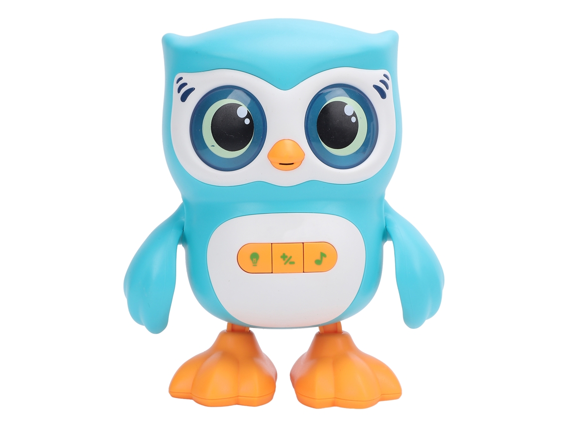 Mali brinquedo de Coruja Elétrica Inteligente Dançante Cantando Educativo para Bebês Azul