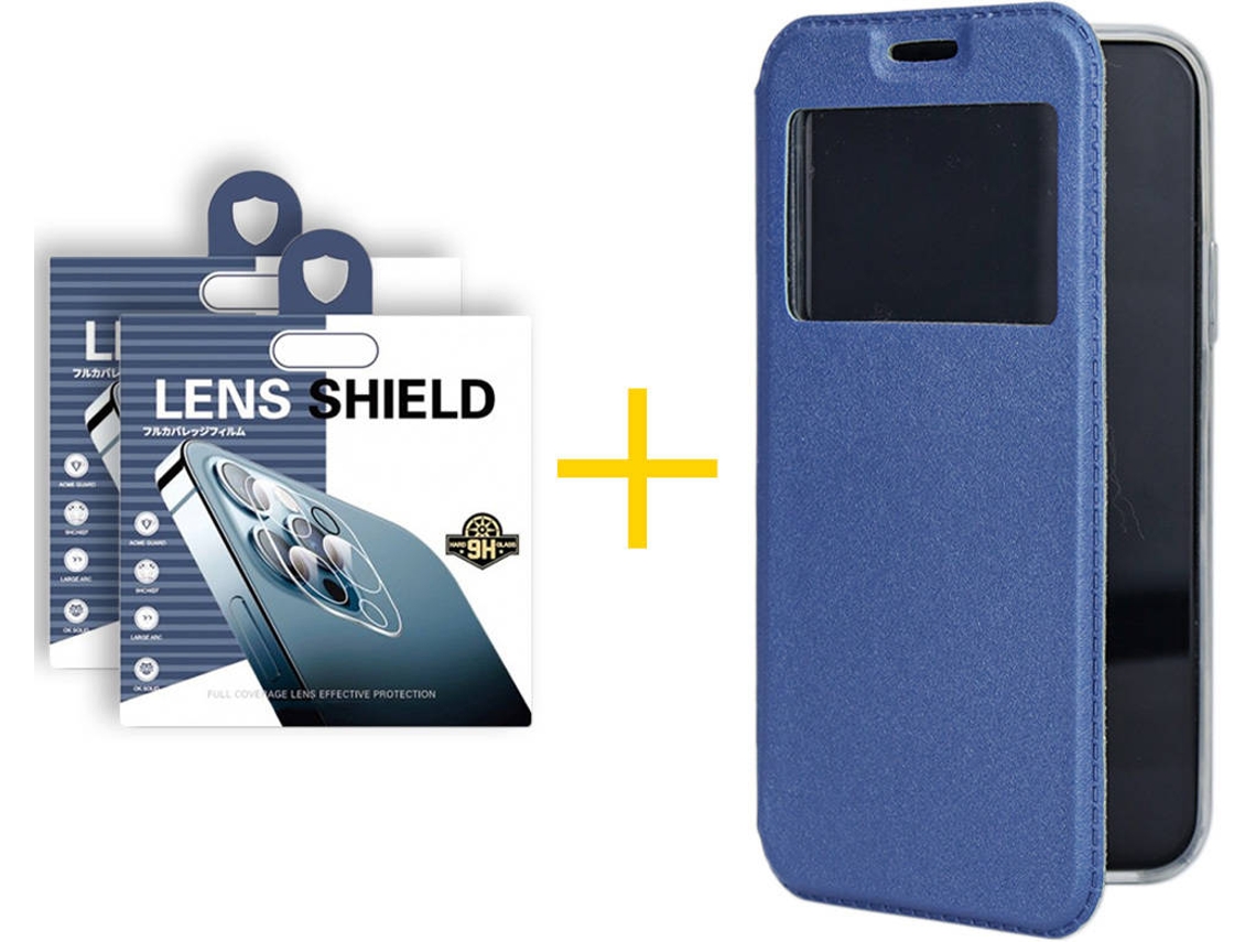 Capa + 2 Películas de Câmara para Samsung Galaxy S21 Plus 5G SKYHE Azul