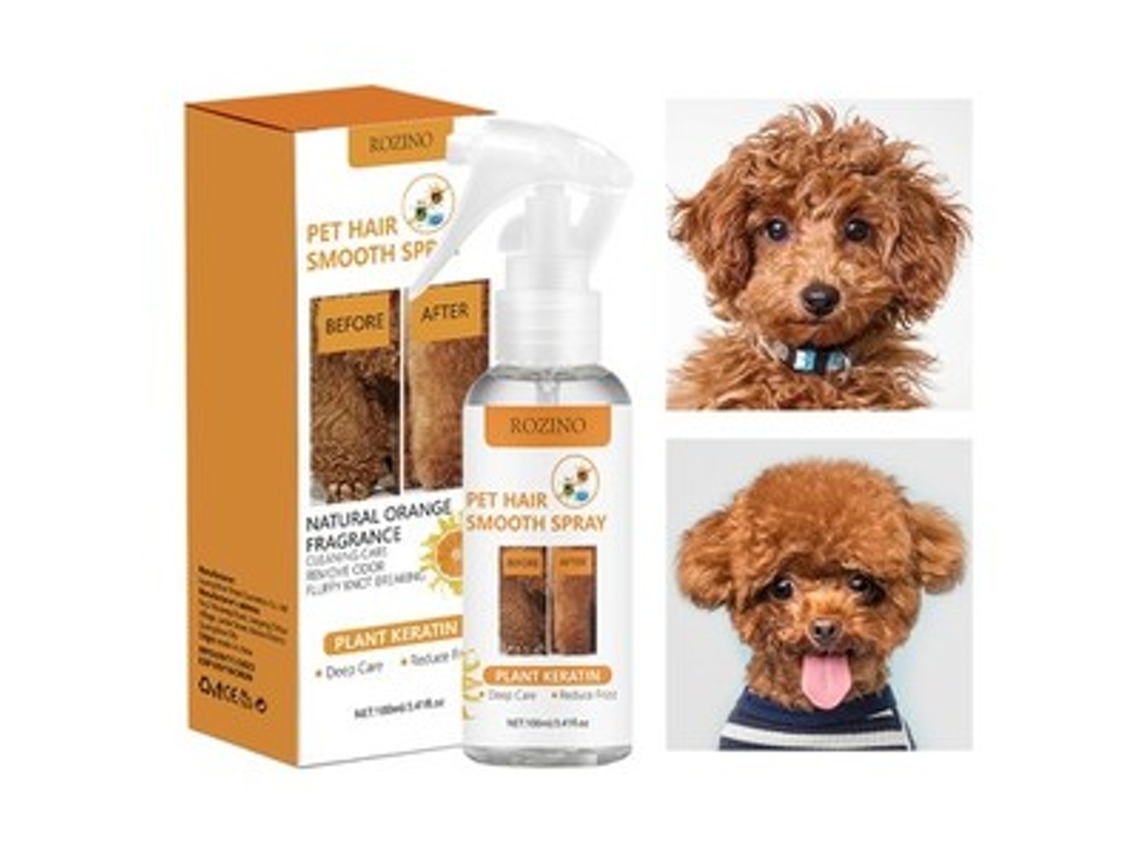 Spray Desembaraçador Para Cães 100ml, Condicionador Sem Enxágue Para Desembaraçar Pelos De Animais De Estimação, Antiestático Zeuxo
