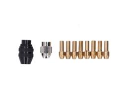 Conjunto De Brocas Para Furadeira De 1/32 A 1/8 Polegada, Porta-brocas Sem Chave E 8 Brocas De Latão Para Dremel