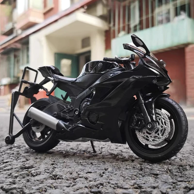 (preto) Modelo De Motocicleta De Brinquedo Colecionável Com Amortecedor De Motocicleta