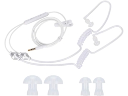 Fone De Ouvido Com Tubo Ar Antirradiação 3,5 Mm Design Espiral Dupla