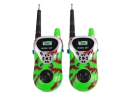 Mali 2pcs Rádio Walkie Talkie Infantil Mini Brinquedo Eletrônico para Crianças Brincadeira Ao Ar Livre Presente Verde