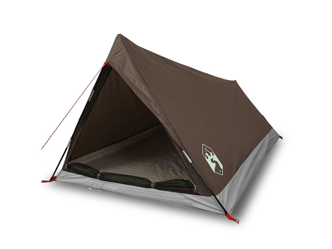 Tenda de campismo para 2 pessoas VIDAXL tecido impermeável castanho