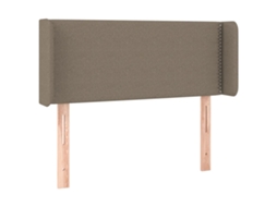 Cabeceira de Cama com Abas Tecido Cinzento Acastanhado MAISON EXCLUSIVE (93x16x78 cm)
