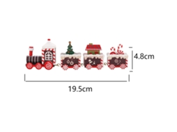 Trem de Natal de Madeira Decoração de Natal Trem para Crianças Festivo Calendário Do Advento Decoração Presente Vermelho Branco
