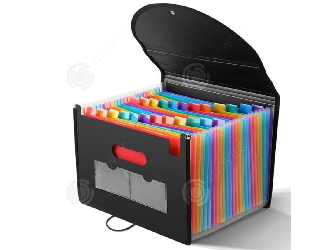 Inn Trieur Documento 25 Compartimentos Trieur Acordeão Pasta Com Laço De Corda De Grande Capacidade Saco De Armazenamento De Informações Nº Innovtec