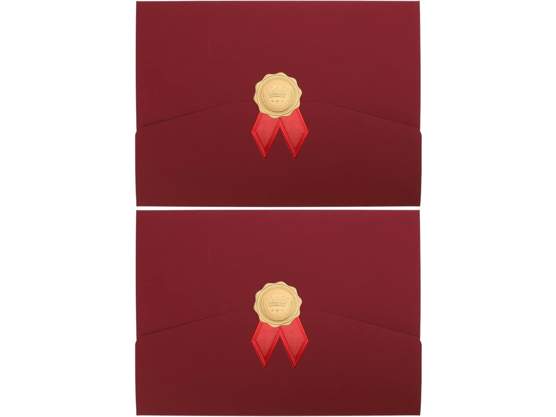 Conjunto De 2 Envelopes Dobráveis Tripla Camada Para Certificados Honra, Ideais Para Formaturas E Cerimônias