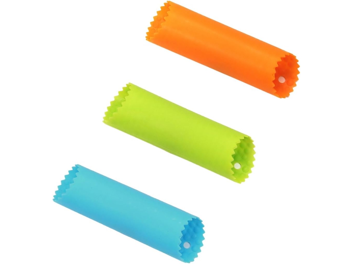 Descascador De Alho Silicone(pacote Com 3), Rolo De Alho Fácil Usar Para Prensar, Descascador De Legumes Para Utensílios Cozinha