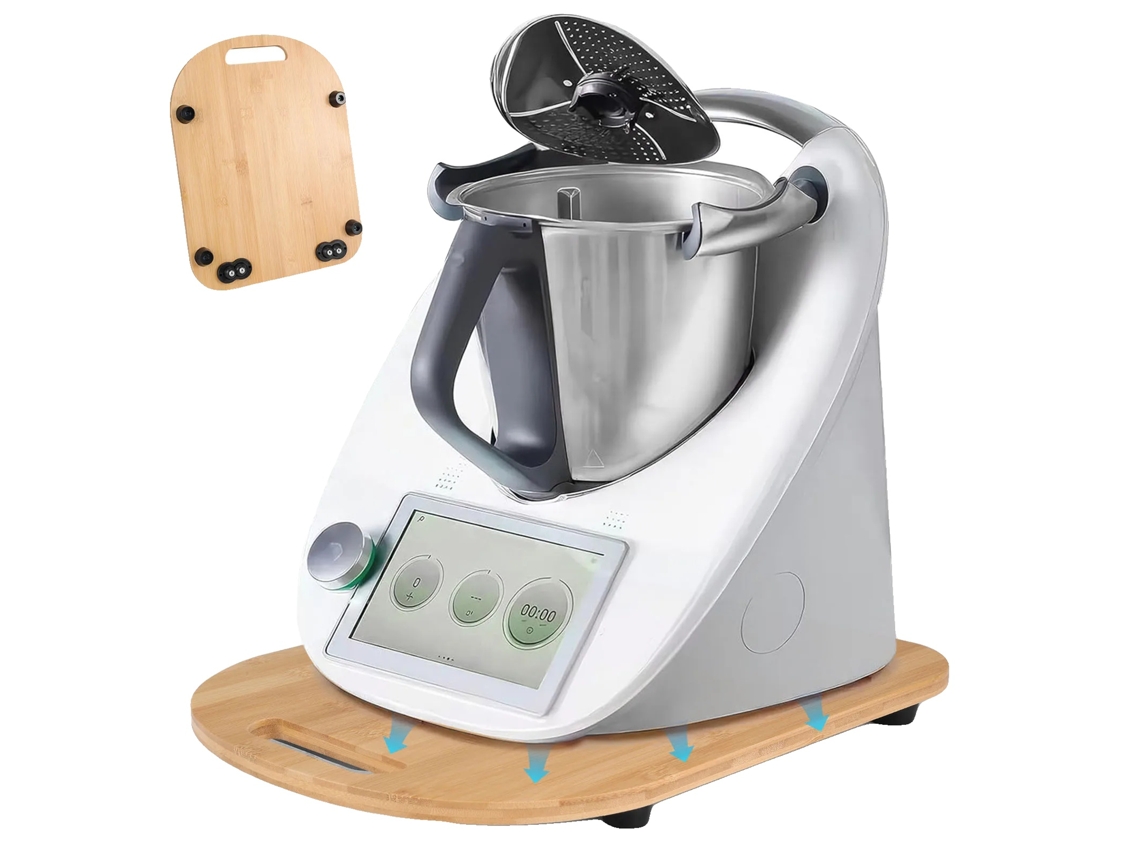 Prato Deslizante, Material De Bambu, Compatível Com Multicozinhas Cuisinart, Preto