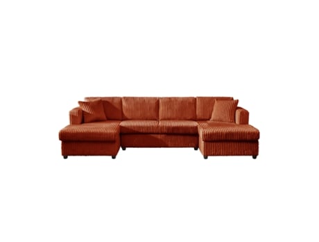 Moderno Sofá Multilugares Yhl Voyura Ls2219 Darkbrown Almofada De Bombazine E Enchimento De Espuma Castanho Escur