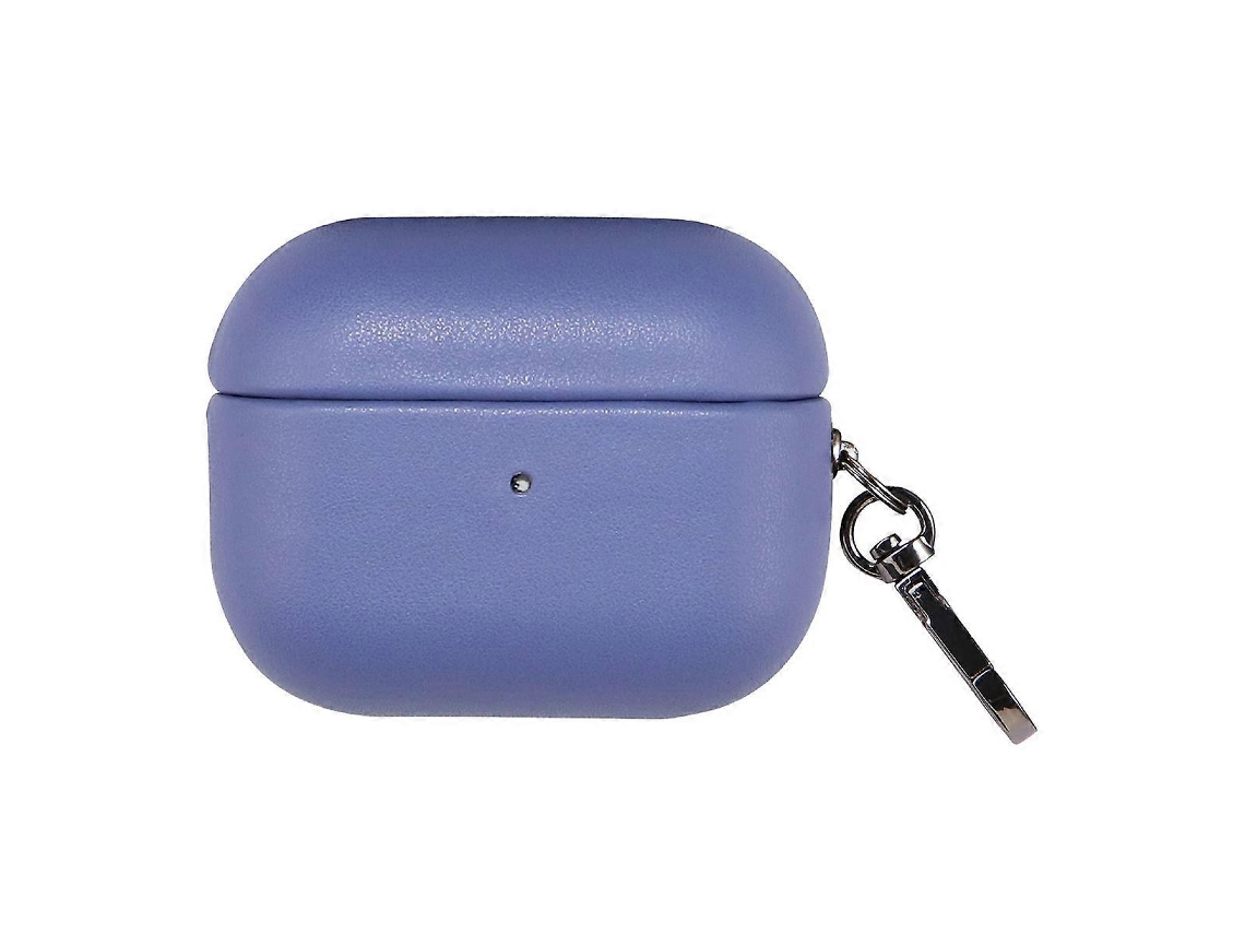 Capa protetora para fones de ouvido Bluetooth Semi Fibre AirPods 4 em couro PU com acabamento brilhante. GIECY