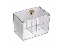 Porta Cotonetes com Tampa e Organizador de Mesa S/MARCA