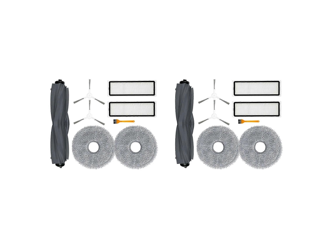 2 Conjunto Para Dreame L10 Prime / L10s Pro Robô Aspirador Rolo Escova Lateral Filtro Hepa Panos Esfregão Pano Peça Sobressalente