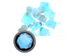 Decoración De Uñas Flakes De Concha Irregular Color Azul Claro Para Esmalte De Gel Uv 11