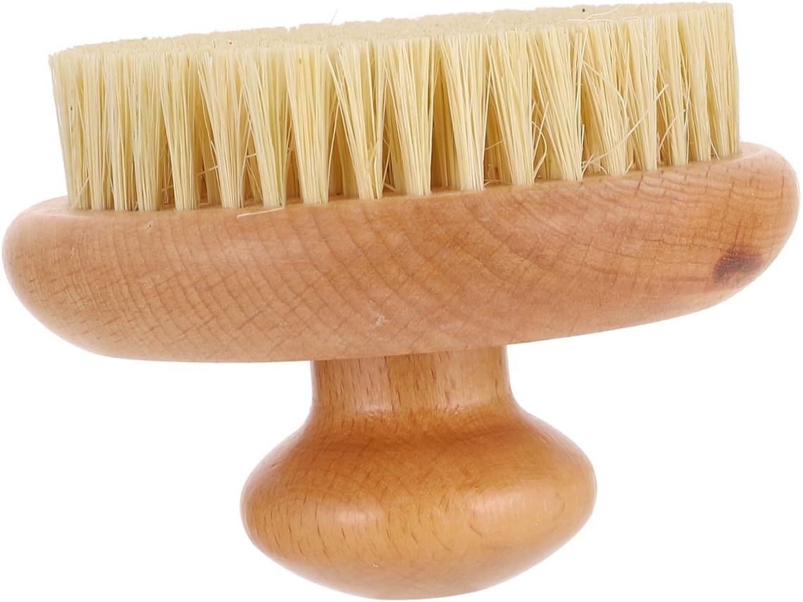 Escova Corporal Natural Seca, Escova De Massagem Esfoliante Com Cabo Longo Para Limpeza Profunda Confortável E Prática