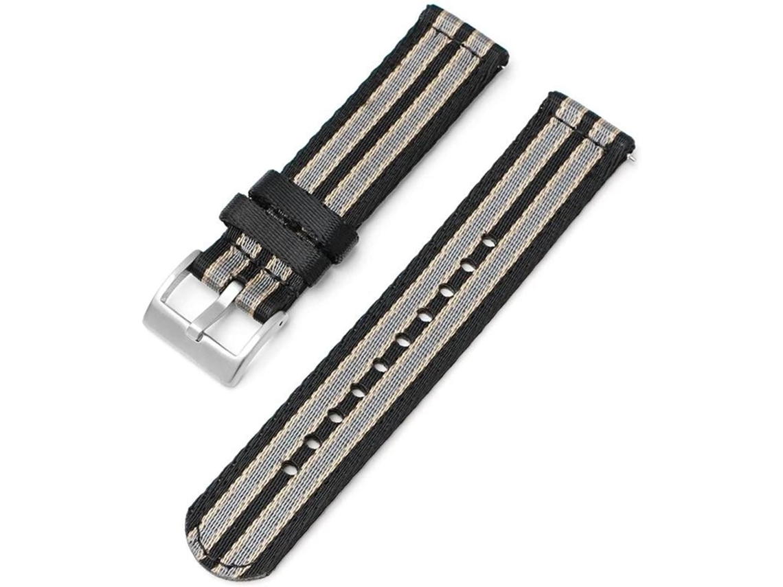 Pulseira de em para Relógio 22 Mm Nylon Leve Impermeável Fivela Aço Inoxidável Resistente Água Fácil