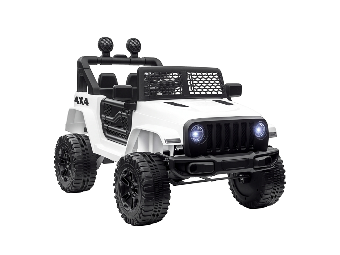 Carrinho Elétrico Infantil Off Road 12v Controle Remoto Branco 100x65x72