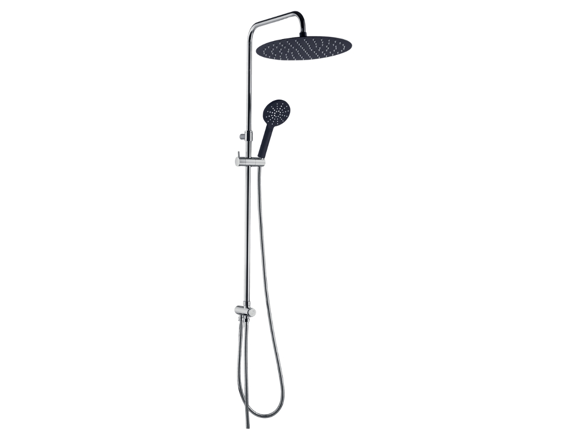 Essesmart Coluna De Duche Sem Misturador Cromada E Preta Essebagno