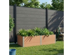 Vidaxl Canteiro De Jardim Elevado Castanho 200 X 100 X 54 Cm
