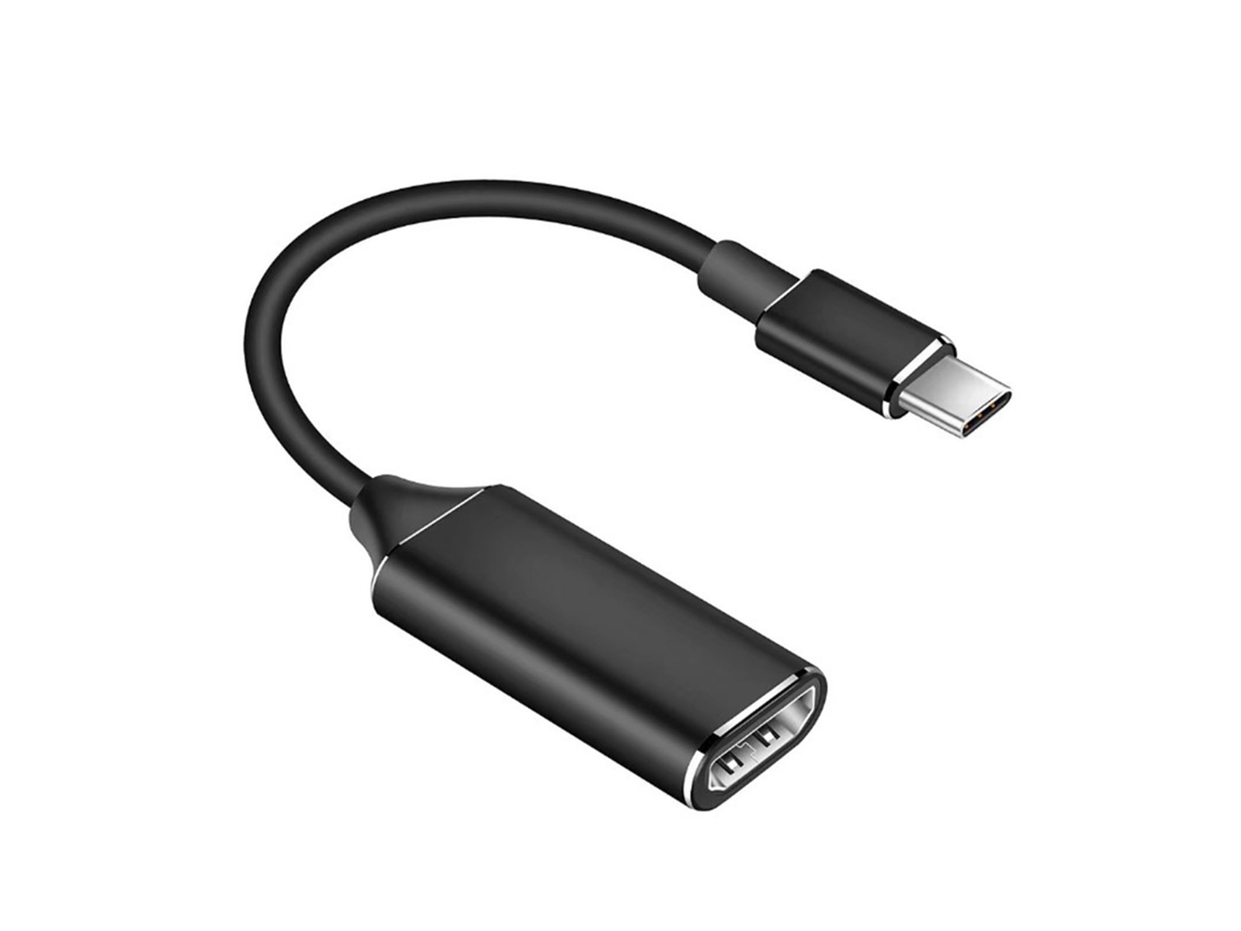 Veloriskku-adaptador De Type C Para Hdmi 4k Com Carcaca De Liga De Alumínio Cabo Usb C Para Display Hd Preto