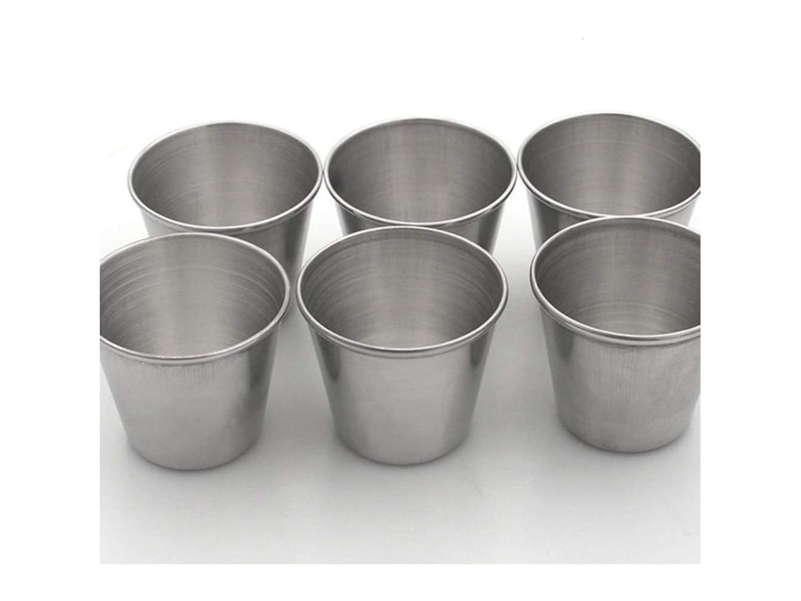 Conjunto De 6 Vasos De Acero Inoxidable Para Chupito De 45ml, Resistente A Rayones Y A Golpes, Ideal Para Bar, Hogar Y Camping