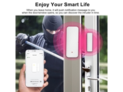 2026 sensor de Puerta Wifi Con Control App Tuya, Alarma de Seguridad Magnética Inalámbrica Compatible Con Alexa Y Ifttt