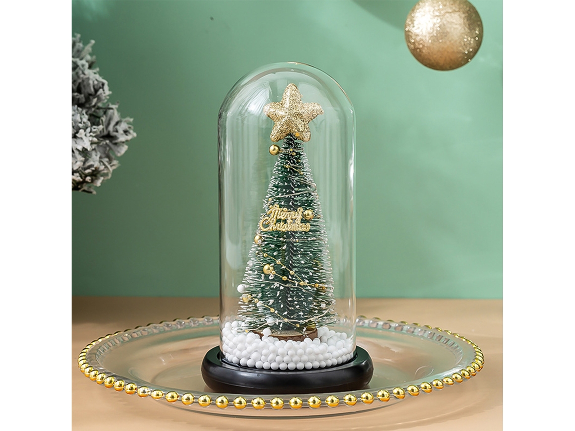 Laxiscreed Árvore De Natal De Vidro Com Luzinhas E Decoração Original Para Presentes Natalícios