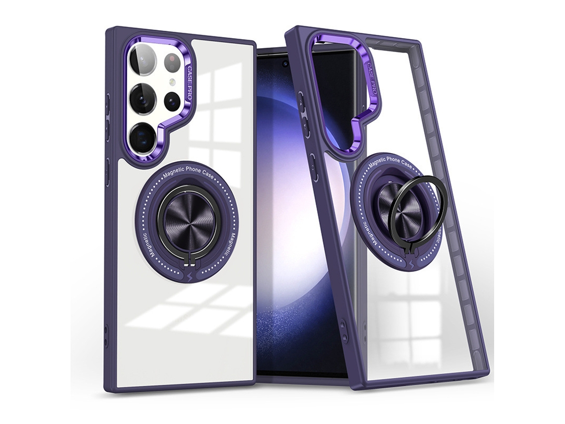 Capa Protetora Transparente Anti-queda Para Celular Samsung.roxo Escuro - S23plus