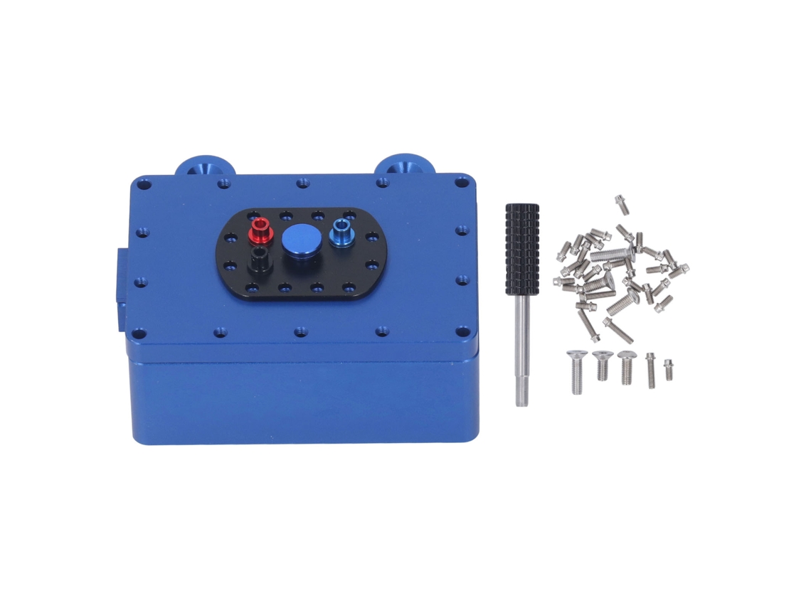 Ymsl Caja Receptora Rc De Aleación De Aluminio Sellada, Protector Metálico Para Coches Rc Crawler 1/10, Equipo Azul Hxl