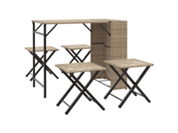 Garden Camping Set, Garden Camping Sets Vidaxl Bege Rattan / Vime (n/a)
