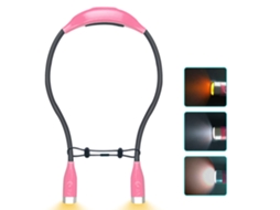 1 Luminária de Leitura Pescoço Rosa, Luminária de Cabeceira, 3 Cores, 6 Níveis de Intensidade BRILVIBERA
