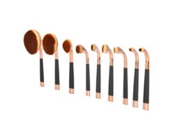 Kit De 9 Pinceis De Maquiagem Para Pó, Sombra De Olhos E Mais - Cerdas Macias E Duráveis