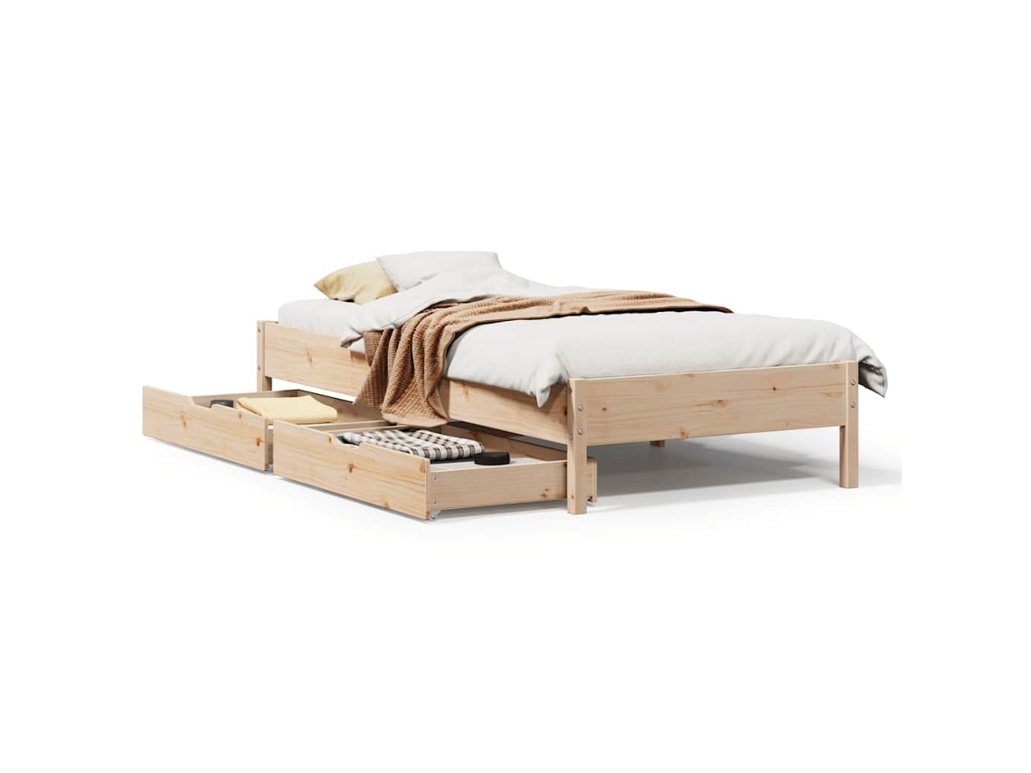 Cama Sem Colchão 75x190 Cm Madeira de Pinho Maciça MAISON EXCLUSIVE